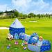 Kids Tent Tent Set for Kids Tunnel for Kids Indoors and Outdoors 3 in 2 Kids Play Tent with Crawl Tunnel Popup Playhouse Tent Set for Boys Girls Kids ( Blue )