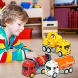 Mini Built Fire-Fighting Engineering Car Toys Gifts for Pre-School Children Car Model