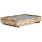 Signature Design by Ashley Piperton Modern Wooden Pet Bed 36 W x 24 D x 8 H Natural Beige