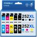 252XL Ink Cartridge for Epson 252 Ink Cartridges for Epson 252XL Ink Cartridges for Epson Workforce WF-7110 WF-7710 WF-7720 WF-3640 WF-3620 (2Black 1Cyan 1Magenta 1Yellow 5-Pack)