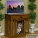 DOG CRATE ENTERTAINMENT CENTER Oak Wood Michaelâ€™s Cherry Oak Size Jumbo without Drawer Plastic Pan Pet Mattress