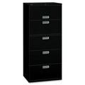 HON Brigade 600 Series 30 x 18 x 64.3 - 1 x Shelf - 5 Drawers for File - 1 Door - A4 Ball-bearing Suspension