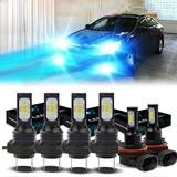 H7 LED Headlight Bulbs for 2012 2013 2014 Hyundai Sonata 8000K Ice Blue H7 High/ Low Beam H11 Fog light Bulbs 6pc