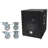 Rockville PBG18 18 Passive 2000w 8-Ohm Pro Audio Subwoofer Sub+Steel Casters