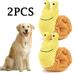 2PCS Dog Cat Plush Snail Toys Sound Durability Funny Toy