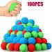100 Pcs Water Balls Instant Water Fight Kit Cotton Water Splash Ball Bomb Outdoor Games Reusable Water Balloon with Castle Water Balloon Bucket for Pool Summer Holiday Party Beach Party -5cm