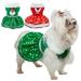 Dog Dress Holiday Christmas Theme Bling Dog Dresses Doggie Outfits Santa Snowman Skirts Girl Dog Clothes for Dogs