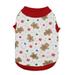 Christmas New Pet Sweater Dog Cat Two-Legged Clothes Teddy Hiromi Bichon Small Dog Clothes Red Snowflake