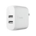 BELKIN BOOST CHARGE Dual USB-A Wall Charger 24W + USB-A to Micro-USB cable (WCE002DQ1MWH)