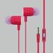 High Definition Sound 3.5mm Stereo Earbuds/ Headphone for Motorola Edge One Fusion One Fusion+ One Vision Plus Moto G Fast G Pro G8 G Stylus G Power G8 Power (Red) - w/ Mic