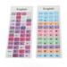 Keycaps Stickers Computer Keyboard Stickers Laptop Keycaps Stickers Keyboard Replacement Stickers 2pcs Keyboard Stickers Colorful English Language Dustproof Waterproof Coating PVC