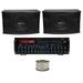 Pair Rockville KPS10 10 3-Way 1200w Karaoke Speakers+Bluetooth Amplifier Mixer + Rockville R14GSBR100 Red/Blk 14 Gauge 100 Ft. Mini Spool Car Audio Speaker Wire