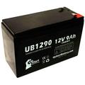 Compatible Digital Security BD 712 Battery - Replacement UB1290 Universal Sealed Lead Acid Battery (12V 9Ah 9000mAh F1 Terminal AGM SLA) - Includes TWO F1 to F2 Terminal Adapters