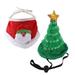 QISIWOLE Christmas Pet Bandana Hat Set - Dog Cat Christmas Bandana and Cute Christmas Hat Christmas Costume Decoration Accessories for Small Medium Large Dogs Cats Pets Clearance