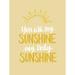 You Are My Sunshine Poster Print - House Fenway (24 x 36)