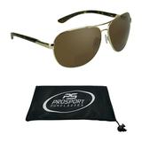 proSPORT Polarized BIFOCAL Sunglass Reader Aviator Men Women Gold Frame Amber Lens