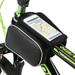 Lixada Front Frame Touchscreen Phone Bag Mountain Bike Cycling Tube Double Pouch Pannier Bag for 5.5 Inch Cell Phone