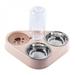 3 in 1 500ML Dog Feeder Bowl With Dog Water Bottle Cat Automatic Drinking Bowl Cat Food Bowl Pet Stainless Steel Double Bowl