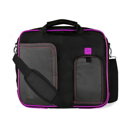 Professional 13.3 inch Laptop Briefcase Water Resistant Crossbody Shoulder Bag for Office Work College Travel