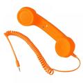 Vintage Retro 3.5mm Telephone Handset Cell Phone Receiver Mic Microphone Speaker for iPhone iPad Mobile Phones Cellphone Smartphone (Orange)