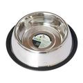 Iconic Pet 64 oz Stainless Steel Non - Skid Pet Bowl for Dog or Cat - 8 Cup