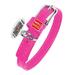 WAUDOG Glamour Plus Soft Leather Dog Collar | Dog Collars for Small Medium Large Dogs Lightweight & Soft Padded Leather Collar with Beautiful Colors | Handmade with Real Genuine Leather - Pink