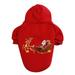 Dog Winter Warm Hoodies Pet Apparel Clothes Small Cat Dog Outfit Pet Pullover Cute Puppy Sweatshirt Red 9X-Large