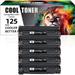 Cool Toner 5-Pack Compatible Toner for Canon 125 3484B001AA CRG 125 Black Toner Cartridge use in ImageClass LBP6000 LBP6030w MF3010 Printer Ink