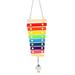 SESAVER Chicken Toy Chicken Xylophone Toy Wooden Suspensible Hen Musical Toy with 8 Keys Coop Pecking Toy Hanging Feeder Toy for Chicken Bird Parrot Macaw Hens