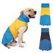 Yirtree Pet Rain Jacket Traction Hole Design Reflective Strip Inner Keep Warm Windproof Jacket Dog Raincoat Outdoor Sunproof Clothes for Small Medium Dogs