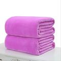 Flannel Comfortable Soft Warm Solid Color Sheet Waterproof Micro Plush Blanket Sofa Rug for Pet Christmas Gift