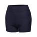 A2Y Women s Basic Solid Premium Cotton High Rise Bike Shorts Navy 2XL