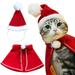 D-GROEE 1 Set Christmas Cat Costume Reindeer Antlers Headband Santa Christmas Cloak for Pet Cute Kitten Puppy Dress Up Accessories Xmas Party Decoration for Cats Dogs Gift for Christmas Party Pets