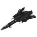Black X-Planes Air Force SR-71A Blackbird Die Cast Jet Plane Toy with Pull Back Action Large 8 inch Pullback By Kinsmart