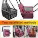 Small Dog Car Seat Booster Seat for Car with Sturdy PVC Bars Frame Pet Car Seat for Small Medium Dogs Pink