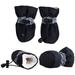 4pcs Pet Dog Cat Warm Shoes Anti-Slip Puppy Boots Shoes Pet Protection Soft-soled Pet Dog Shoes Winter Prewalkers Soft Supplies Pet Paw Care Black Size 3