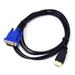Yesfashion 1.8M to VGA Cable HD 1080P Male to VGA Male Video Converter Adapter for PC Laptop