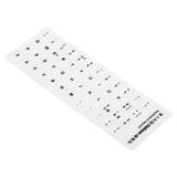 Uxcell Italian Keyboards Layout Stickers Computer Replacement Cover Universal White Background Black Lettering 2 Pack