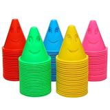 XWQ 50Pcs Windproof Roller Skating Pile Cups Roadblock Obstacle Marker Training Tool