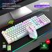 VANLOFE Wireless Gaming Keyboard and Mouse Combo with Rainbow LED Backlit Rechargeablle