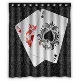 ECZJNT two aces playing cards casino poker chips Shower Curtain And Hooks For Home Decor 60x72 Inch