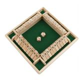 LNKOO 10 Number Pub Bar Board Dice Game For Shut the Box Wooden Memory Game Toys