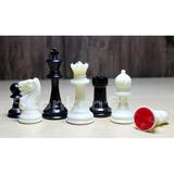 StonKraft Chessmen Staunton Chess Pieces - King Height 4 Inches - Tournament Chess Coins with Two Extra Queens - Ideal for Professional Chess Players