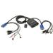IOGEAR KVM 2-Port USB VGA Cabled Switch - 2048 x 1536 - 2.1 Stereo Audio w/Mic - Plug n Play - GCS72U