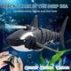2.4G Remote Control Shark Simulation Light Remote Control Shark Boat Toy Swimming Pool Bathroom Toy Electronic Fish Simulation Animal Water Toys Black