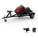 Weatherproof Jet Ski Covers for Yamaha Wave Runner VX Deluxe 2022 - RED/Black Color - All Weather - Trailerable - Protects from Rain Sun UV Rays and More! Includes Trailer Straps and Storage Bag