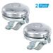 NOGIS 2 Pack Bicycle Bell - Classic Bike Bell Right Up for Handlebars Bicycle Bell with Loud Crisp Clear Sound for Adults Girls Boys Kids Mountain/Road Bike Bell Silver
