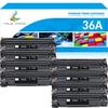 True Image 8-Pack Compatible Toner Cartridge for HP CB436A 36A LaserJet P1005 P1006 P1505N Pro M1212NF M1120 MFP M1522NF Printer (Black)