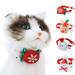 Walbest Christmas Dog Bow Ties Collar Christmas Dog Collar with Bell Adjustable Soft Cotton Pet for Small Medium Large Dog Auspicious Doll for Dogs Cat Christmas Best Gift Dog Collar