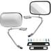 CCIYU Left and Right Side View Mirror Non-Heated Chrome Fits for 1980-1996 For Ford Bronco 1980-1984 For Ford F100 1980-1996 For Ford For F150 1980-1997For Ford For F250 For F350 For F450